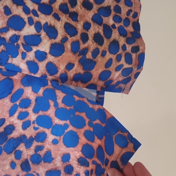 Angel Biba NEW Size 6 Dress Blue Tan RRP $69 - Picture 6 of 10